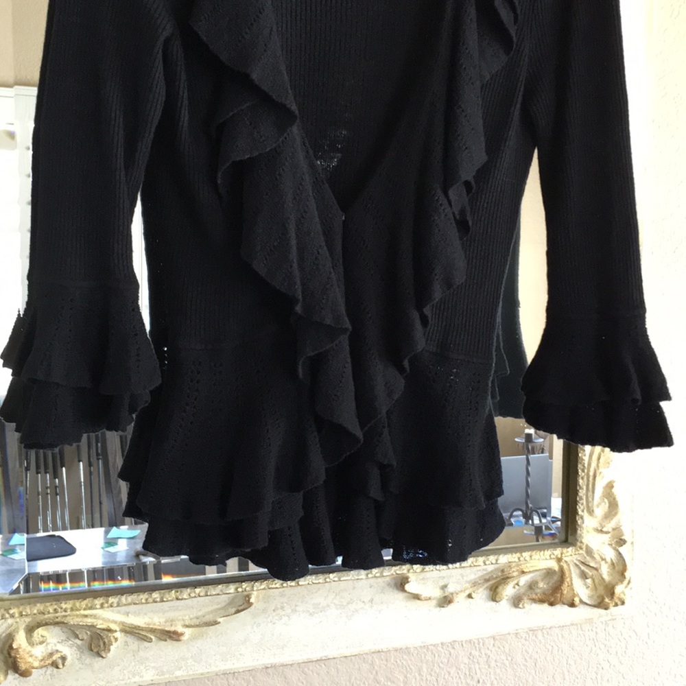 Lauren Ralph Lauren sweater. 100% Linen. Black. M - Picture 3 of 7